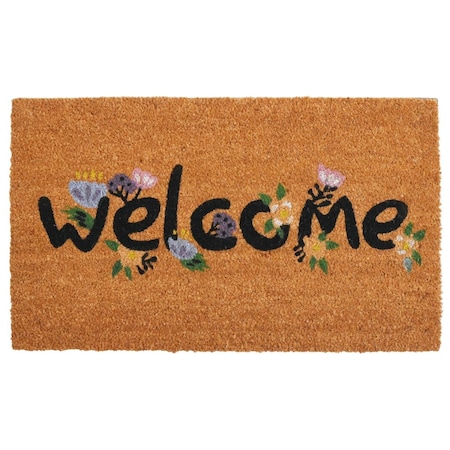 Configuracion 17 x 29 in. Spring Welcome Rectangular Doormat Multi Color CO3360612